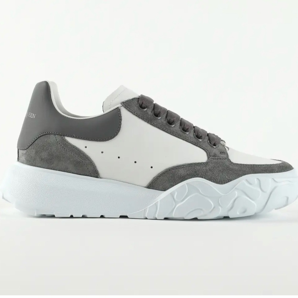 Alexander McQueen Gray and White Sneakers